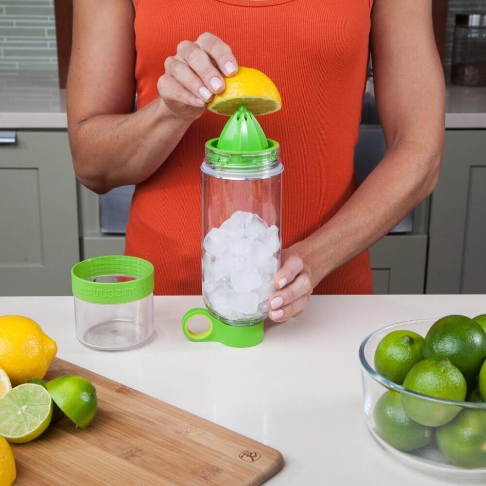 CitrusSplash Infuser Bottle Orange 9.6” x 3" x 3" Beverage Travel Tumbler
